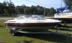 1997 MAXUM 17BR, COME IN TODAY AND SEE THIS HOT SUMMER ITEM!!! 1997 MAXUM 17' BOWRIDER IN GREAT CONDITION W/ 4 CYL 135HP MERCRUISER. PERFECT PLAY BOAT WITH SEATING FOR 6, WHITE, GRAY AND BURGUNDY PLUSH CUSHION PACKAGE, BIMINI, FULL COVER, DEPTH FINDER,