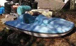 This is a 7 feet. fiberglass boat made by Hydro-Mite in Florida. Probablt made in the 60's or 70's. It had an inboard engine which is not there now. The fiberglass and hull are in good cond. with no holes or cracks. You could custom fit another engine