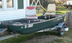 Coleman Crawdad in great condition. This boat is 11'2" long and 3'9" wide and has (2) cushioned, swivel seats. Lightweight and can fit in a pick up truck if needed. Trailer NOT included. Asking $500.00 or BEST OFFER. E-mail or call (302)258-9467