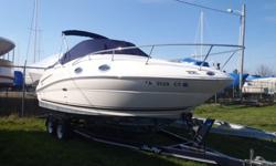 2007 Sea Ray 240 Sundancer. 260 HP Bravo III outdrive. Excellent condition, professionally maintained. Low hours. All standard options. Upgrades include oversized holding tank for pump out head, Navman 6600 fishfinder/plotter, Walker downrigger mounts,
