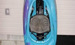 very nice kayak that I don't use anymore. The max. weight is 185 lbs. Has very little wear on it. Comes with airbags, a Dur-O-Ring skirt and a helmet(size lg) all in good condition. Contact me at [email removed] and if interested pay with cash.