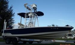 22' pathfinder tower boat. 84" tower with full power upper helm. Trim tabs, jack plate, power pole, motor trim can all be operated from tower. 250 hp Yamaha with 380 hours. Motor is under warranty until 2014. No problems with motor all service records