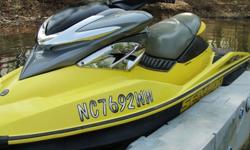 2004 Seadoo RXP 215hp SuperCharged 4-Tec
Here's your personal crotch rocket. This is a very clean fast jetski. It hits 0-30 in 2.2 seconds with a 65 mph top end! There are 138 total hours.
You can tell by looking in the bilge that this ski has never