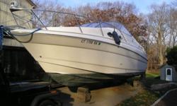 2004 Larson Cabrio 260. Garmin color Gps, windlass, full head with shower. microwave, stove, coffee maker, and refridge. This boat has a remote spotlight, trim tabs, extended swim platform, shorepower, A/C w/ reverse heat, hot and cold water, and a