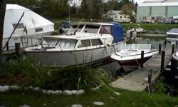 1966 Chris Craft Cavalier 33' $5,995 or BO Very good condition cabin cruiser. This is a solid boat This beamy( l l ' l O " ) six-sleeper has the dimensions and the equipment usually found in cruisers costing thousands of dollars more. Adjoining the