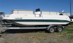 1996 Renken Aqua Deck 200 Deck Boat 1996 Renken Aqua Deck 200 Deck Boat powered by a 1996 Mercury Force 90 hp outboard engine with 191 hours. Options include