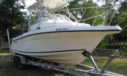2007 Century 2600 WALKAROUND 2600 Century with twin 150 Yamaha four stroke engines (415 hrs), nice electronics, hardtop with enclosure, outriggers, deck chairs, and a trailer are some of the highlights.
Original owner, motivated seller, contact the