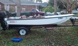 13 ft completely restored 1961 Boston Whaler. 40 HP Mercury with trim and tilt that purrs like a kitten. This boat has been restored to factory quality. Please see pictures. The only thing that could use some work is the trailer but it still works fine.