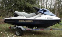 2005 SEADOO GTX SC SUPERCHARGED LOW HRS WAVERUNNER JETSKI 4-TEC WELL MAINTAINED 2005 SEA DOO GTX 4-TEC SC SUPERCHARGED JET SKI WITH REVERSE AND DIGITAL INFO GAUGE WITH SPEED, DEPTH COMPASS AND MUCH MORE AND BOARDING STEP. IT HAS 130 HOURS AND IS IN GREAT