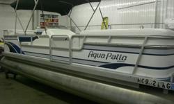 I have a 1996 Aqua Patio 24' pontoon with a 40hp 2-stroke motor. The interior is in very good condition, has a Bimini top and a AM/FM/CD Stereo. If you're interested call or text me @ 269-506-9138 and my name is Steve. Thanks for looking.