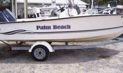 2002 PLAM BEACH 18' WHITECAP 181CC ICOM VHF AND ADDITIONAL ELECTRONICS LOWRANCE DEPTH CUSHIONED BOW, ROD HOLDERS 2002 90 HP YAMAHA 90 TLRA STAINLESS PROP GOOD COMPRESSION 125PSI ON ALL CYLINDERS 2002 VENTURA GALVANIZED TRAILER ASKING PRICE $6500 CALL FOR