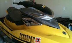Like new 2004 SeaDoo RXP 2-seater
Yellow & Black & Grey
With trailer.
New battery, new spare tire, runs 70mph. $6400
OBO
Kept in the garage
Engine Type In-line
Cylinders 3
Engine Stroke 4-Stroke
Horsepower RPM 8000
Displacement (cc/ci) 1494 / 91.1
