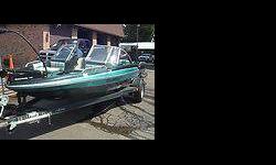 Here is your chance to own this great fishing boat with a nice layout. 120HP Force outboard starts and runs great. The stainless steal prop is in great shape. Power tilt and trim work great. Has 3 newer batteries that run the Brute 756 Trolling motor. Has