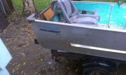 I have a nice 12' aluminum boat with a with a nice clean 9.5 horsepower evinrude motor, It has a trailer also.Comes with four Life jackets, padles,ancore, and more.Clear title on boat, Call 360 607 7857I might trade or barter for a dirt bike, car,