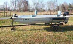 FOR SALE IS A NICE sixteen feet ALUMINUM JOHN BOAT. THIS BOAT IS IN GOOD SHAPE AND COMES WITH FOOT CONTROLED TROLLING ENGINE, MERCURY MOTOR ON BACK AND TRAILER. THE BOAT ALSO HAS FISHING SEATS. ASKING $800 OBO CALL 606-306-2025Listing originally posted at
