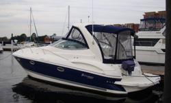 Freshwater Beauty!! Shows Like New!! Loaded and pampered by original owner, this one is not to be missed!
She is spacious and roomy, featuring cherry cabinets, walk thru windshield, cockpit wet bar, camper canvas, windlass, ac/heat, electronics and much