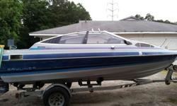 89 Bay liner Cuddy Capri. It has a 2.3L OMC I/O with the cobra stern drive. We've had it out and runs fine. Clean title. The trailer is a roller style and has no title. Trailer has new tail lights and bow strap on the crank. We are asking 2500 OBO. NADA