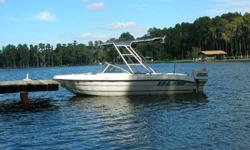 1999, 195 FS Sea Pro, 150 Johnson Ocean Runner. The boat is a great family boat for fishing and skiing. The boat has a lot of room to move around and it is very easy to clean up. No carpet. The hard top provides A LOT OF SHADE and is Very sturdy, it has 3