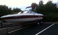 21' Stingray Ski Boat!!! This is an awesome boat, not too big not to small. If your into water sports this is a great boat, it has a big V8 engine and will tow even your large friends. It holds 4-5 comfortably when skiing, up to eight if your just