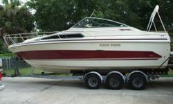 I have a very clean, all original, 1986 Searay for sale. It can sit 6 to 8 people, or sleep 4. It has a cuddy cabin with a v-berth, dining area, kitchen with stove, fridge, microwave, and head with shower. It is powered with a 5.7 v-8 with only 136
