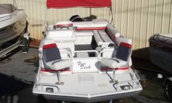Nice Deck Boat with Pontoon Boat Layout. Very Versatile boat great for Water Sports, Fishing, Cruising and Lounging. It has a 150 HP Mercury Outboard with a Stainless Steel Prop and Low hours. With a top speed of over 40 MPH she cruises right along and
