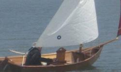 11 ft mahogany plywood -13 ft with bowsprit and jib. centerboard ; solid mahogany thwarts;solid spruce mast; glenn-l design- gaff rigged; all dacron sails and parts included. Fun daysailer with trailer. Easy to sail for kids or inexperienced adults. MAKE
