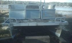 no moter, needs some tlc.,will consider offers,pontoons are in good shape and no leaks.