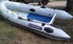 NEW LOWER PRICE! Used 1994, 10' 3" West Marine Aluminum Bottom Inflatable Sportboat (one owner, used lightly only one year). Sold new for $3,000. CF 8834 SB. Titled, I am the owner. $900 or best offer. No Trades. Cell 903-249-7707.