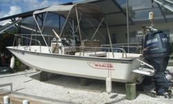1988 17ft Boston Whaler2005 Yamaha 90 hp 4-stroke, newly installed in 2009 with very low hoursnew instruments and gas tank cooler with cushion anchor and ropehull in great condition center console with sunbrella cover depth sounder and fish finder