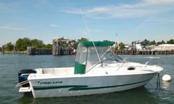 This is your chance to get back on the water, because this center console, outboard powered, perfect for fishing boat, will have you going out daily this summer, as you catch Bass, Blues, or Flounder on the Long Island Sound. She runs an efficient 150 hp
