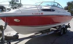 1990 Regal Valanti 225SC cuddy cabin cruiser powered by a Mercruiser 5.7. Amenities include enclosed head with a port-o potti, V-Berth, Compass, Hummingbird fish finder, VHF, Handheld Garmin GPS, battery charger, AM/FM/CD Sony Stereo with 4 speakers,