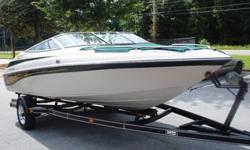 This 1999 20 foot Crownline 202 bowrider is in amazing condition inside and out. It is loaded with great options including bimini top, snap on bow and cockpit covers, full rear bench seating, large sun pad, full instrumentation including depth sounder,