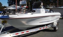 2002 Triumph 190 Bay center console fishing boat for sale. This polypropylene boat is one of a kind when it comes to indestructible material. Triumph is the only manufacturer that designs this type of boat. You can hit it with a hammer and not hurt it.