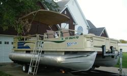 PONTOON:2002 Crest Sport 20' pontoonNear new seats and sundeckNew fishing seats and pedestals now replace chairs shown in some picsHelm and Helm seat in good condition for yearFull boat coverGood bimini top with storage bootCarpet and flooring in good
