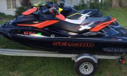 Up for bid is (2) jet skis with double trailer. These jet skis have been completely dealer serviced since the day they were brought. The 2011 has 33 hours and the 2013 has 22 hours. Garage kept since day one. winterized and service according to dealers