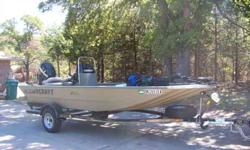 2010 Alumacraft MV1756 middle console with a 2011 Mercury 50 horsepower 4 stroke motor complete rig was bought new in 2011 only been in water a few times in perfect condition less than eight hours of use has Minnkota trolling engine has depthfinder always