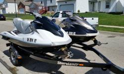 2010 Yamaha 4 stroke 110 HP VX Cruiser waverunners for sale. 3 seaters that are fun but stable. White one has 83 hours, the black one has 91 hours. Purchased new 12/31/2011 Each ski has a brand new gel cell battery purchased late last season as well as a