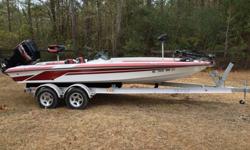 1999 Astro 2000 Fish (20? single console bass boat)1998 225 horsepower Mercury EFI outboard motor with power tilt and trim)2008 Venture VATB-4000 tandem-axle aluminum trailer with surge brakes (21?)Features/Equipment - Bench seat (seats three)- Live wells