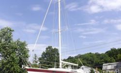 IRWIN 1986 CITATION 35.5 SAILBOAT - Hull #15 Well maintained Irwin Citation 35.5 on the hard in Glen Cove, New York. Very stable and comfortable boat. Aft cockpit design w 36 Destroyer wheel on pedestal, wide deck, w sail handling equipment, weather