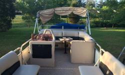 Really nice 24 foot Manitou pontoon for sale. Boat and motor manufactured in 1991. Complete makeover of seats, carpet, bimini top and exterior paint. This is a excellent family boat and great riding boat that has oversized pontoons. Decking in perfect