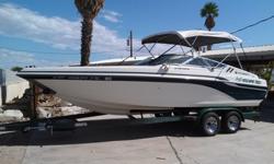Really clean 23ft Celebrity Status 230 open bow with brand new interior as of August2014. Runs like new. Meticulously maintained mercruiser 454 and Bravo One outdrive always used synthetic lubricant. I have always kept up with the maintainance and have