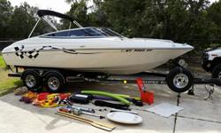 The Crownline 202 BR packs a serious skiing attitude into a hull that's 20 feet, 2 inches long and - get this - 102 inches wide. Family fun open bow boat! Easy to get around. Comes with all the extras! Only 124.2 hours! Ready for the water!!!! With all