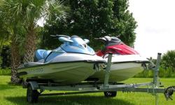 2008 SEA DOO GTI WITH "6" HOURS & 2006 SEA DOO GTX "SUPERCHARGED" WITH "41" HOURS! YOU ARE LOOKING AT A PAIR OF ONE-0WNER "ADULT OWNED" GARAGE KEPT SEA DOO WATERCRAFT THAT INCLUDES THE TRAILER. THE PICTURES WILL SHOW THE EXCELLENT CONDITION BOTH OF THESE