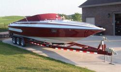 Use: Fresh Water Make: Falcon RolyaleEngine Type: Twin Inboard/Outboard Type: Off ShoreEngine Make: Mercury Engine Length (feet): 36Engine Model: 454 Beam (feet): 8Primary Fuel Type: Gas Hull Material: FiberglassFuel Capacity (Gallons): 101-150 Trailer: