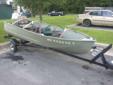 $1,200 12ft aluminum v-bottom fishing boat 10hp johnson motor